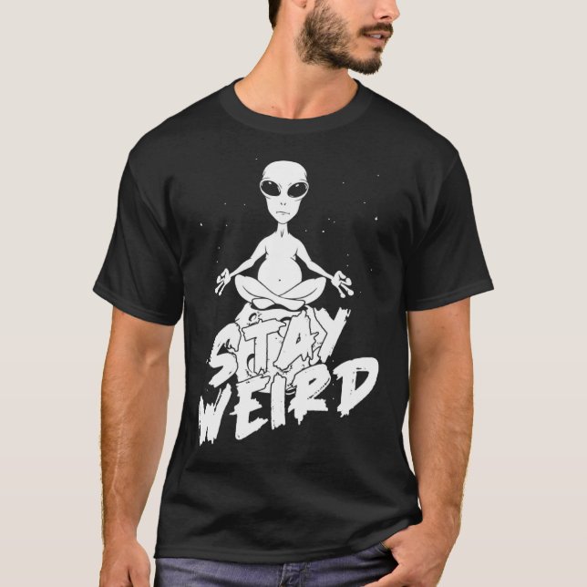 Camiseta Alien Ufo Spaceship  Saucer Extraterrestrial Stay  (Anverso)