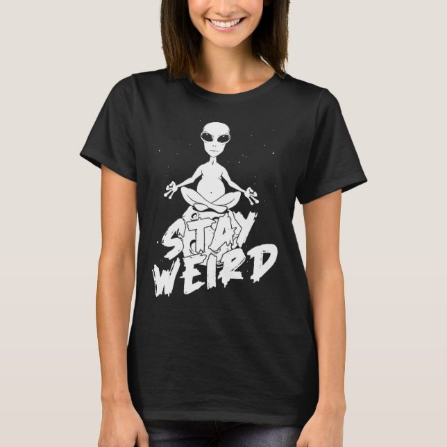 Camiseta Alien Ufo Spaceship  Saucer Extraterrestrial Stay  (Anverso)