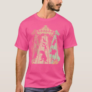 Camiseta Alien Ufo T-Rex Secuestro Retro Martianos Dinosaur