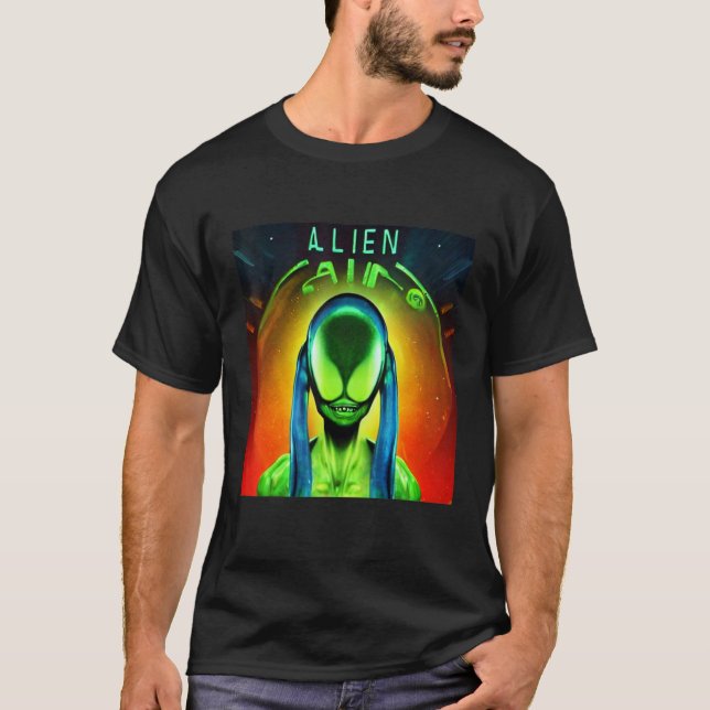 Camiseta Alien UFO UAP 51 area grey out of this world creat (Anverso)