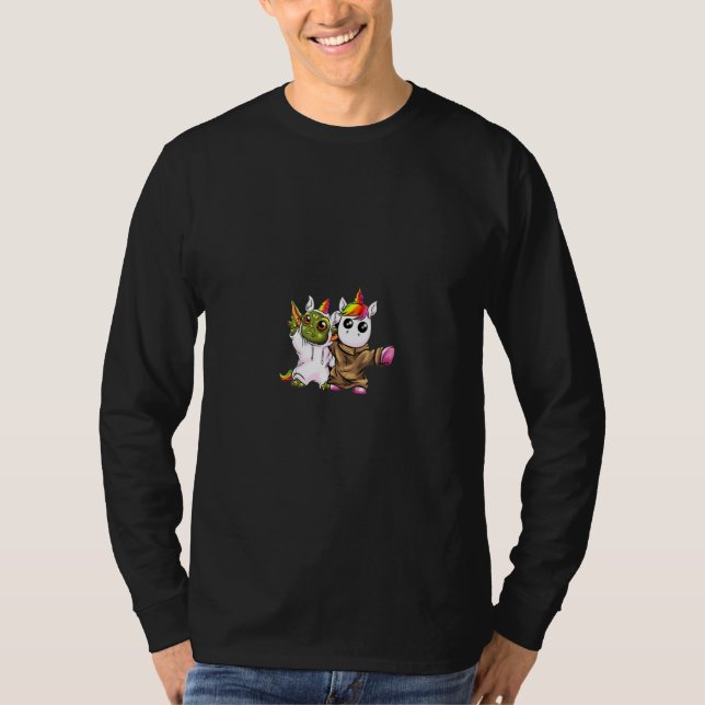 Camiseta Alien Unicorn Amigos (Anverso)