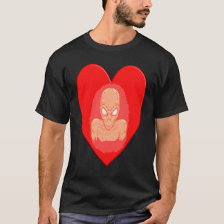 Camiseta Alien Valentine's Day Artwork  Alien Torso Heart