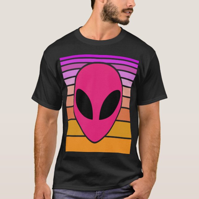 Camiseta Alien Wave techno gray (Anverso)