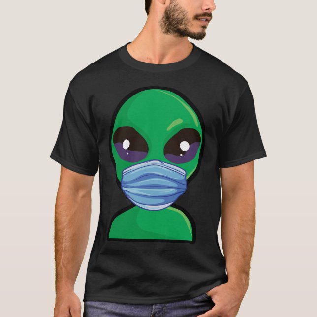 Camiseta Alien Wearing Face Mask (Anverso)
