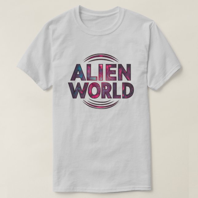 Camiseta Alien World (Diseño del anverso)