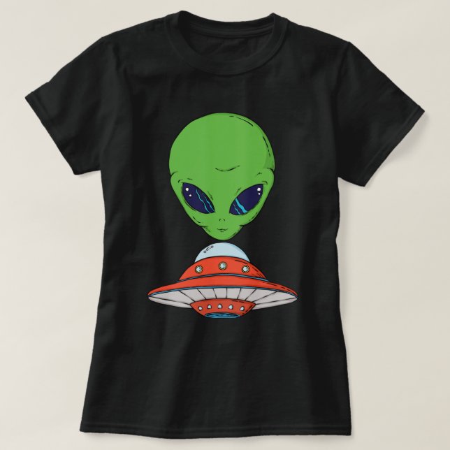 Camiseta Alien y Spaceship (Diseño del anverso)