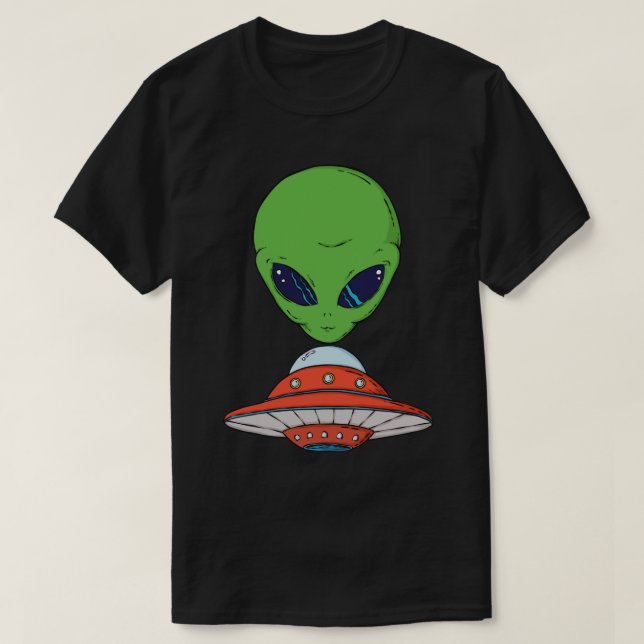 Camiseta Alien y Spaceship (Diseño del anverso)