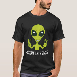 Camiseta Alien, yo vengo en paz, espacio, música de Edm Al
