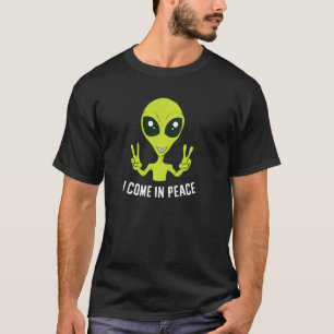 Camiseta Alien, yo vengo en paz, espacio, música de Edm Al