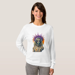 Camiseta Alienígena Astronauta Cósmico Manga Larga