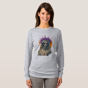 Camiseta Alienígena Astronauta Cósmico Manga Larga