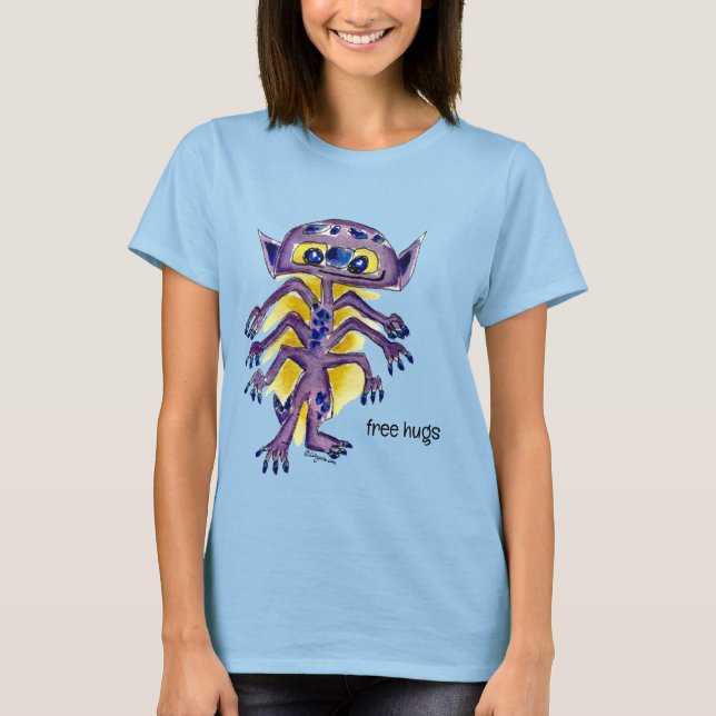 Camiseta Alienígena de Abrazos Gratis (Anverso)