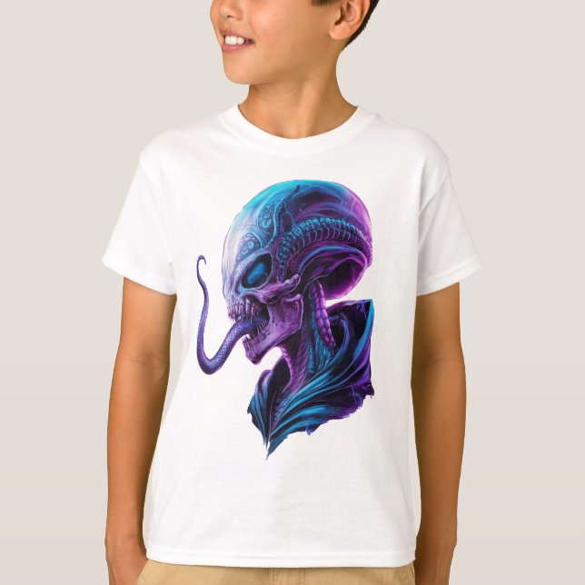 Camiseta alienígena de tono largo (Anverso)