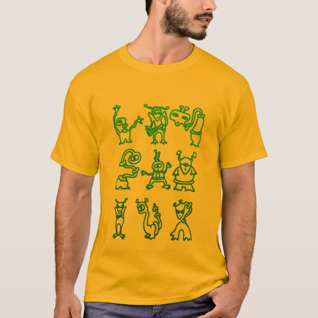 camiseta alienígena divertida de Halloween camiset (Anverso)