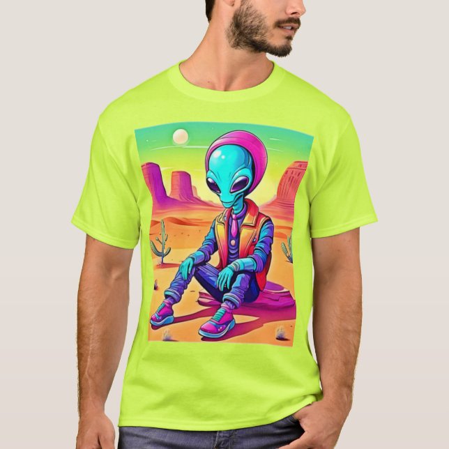 Camiseta Alienígena Genial Desierto Relajante (Anverso)