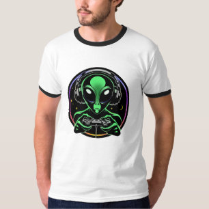 Camiseta Alienígena jugando videojuegos   Stellar Game Smas