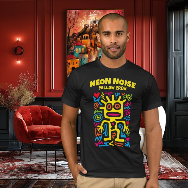 Camiseta Alienígena Neon Amarillo – Personaje de Arte Pop F (Subido por el creador)