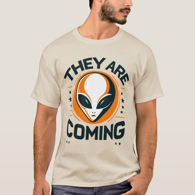 Camiseta alienígena que vienen (Anverso)