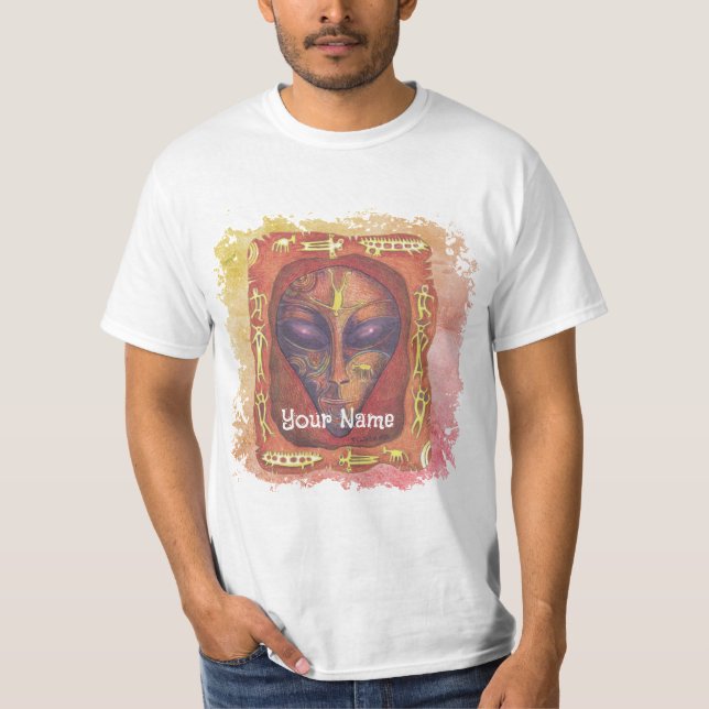 Camiseta Alienígena Rojo Rúnico (Anverso)