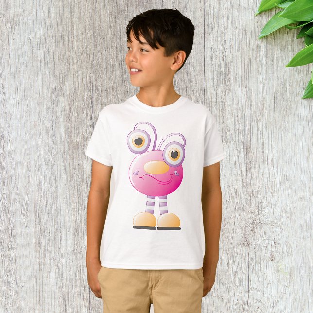Camiseta Alienígena Rosa Cute Con Ojos Grandes (Subido por el creador)