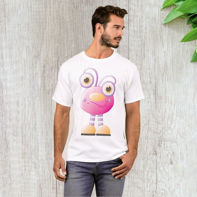 Camiseta Alienígena Rosa Cute Con Ojos Grandes (Subido por el creador)