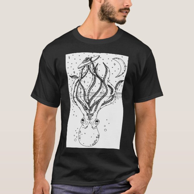 Camiseta Alienígena Vs. Pulpo (Anverso)