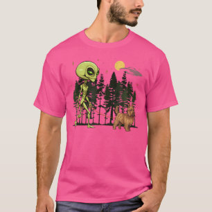 Camiseta Alienígena y gracioso de Silky Terrier Caminando h