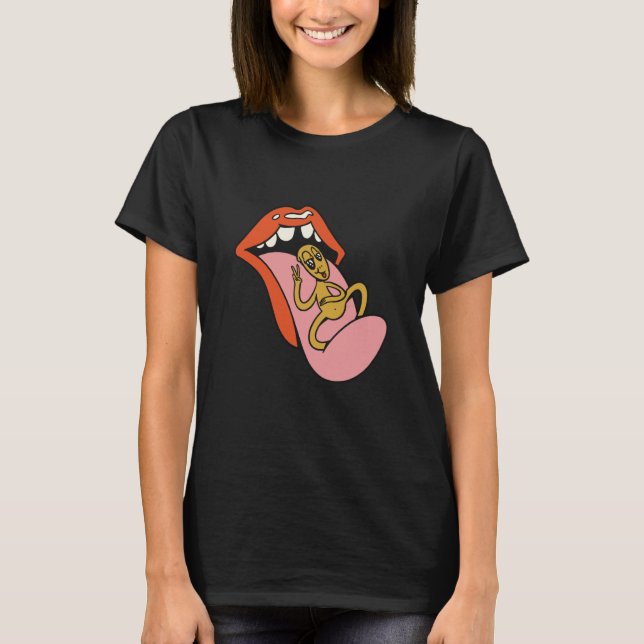 Camiseta alienígenas del espacio aliens  labios ovni (Anverso)