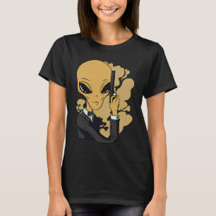 Camiseta alienígenas del espacio aliens pistola ovni