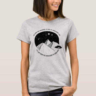 Camiseta Alienígenas graciosos Vida Inteligente en una cita