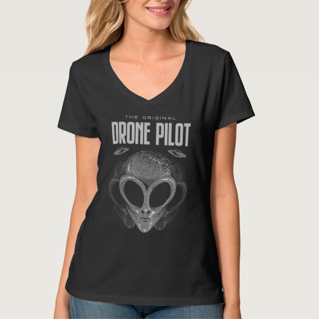 Camiseta Alienígenas grises Para El Piloto De Drones Origin (Anverso)