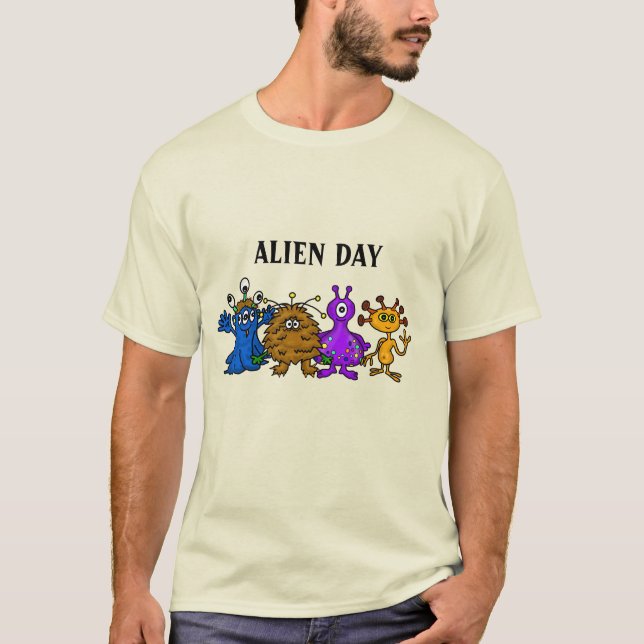 Camiseta Alienígenas Personalizados divertidas alrededor de (Anverso)