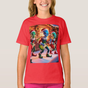 Camiseta Alienígenas rocan en navidad