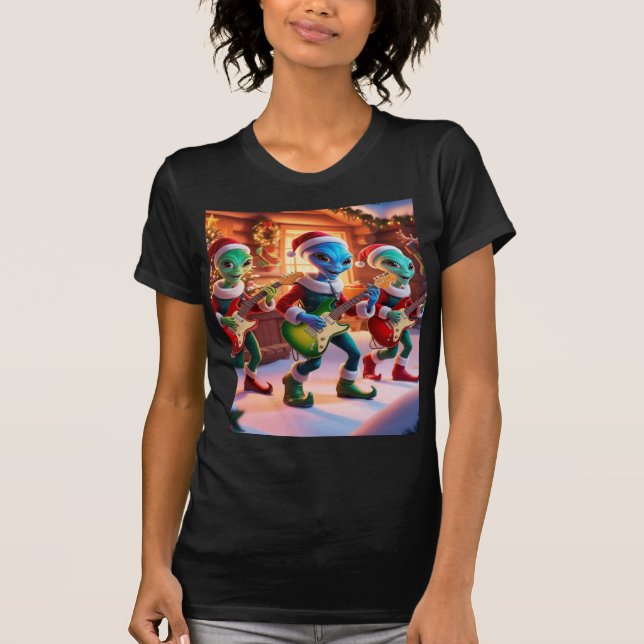 Camiseta Alienígenas tocan para Navidad (Anverso)