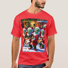 Camiseta Alienígenas tocan para navidad
