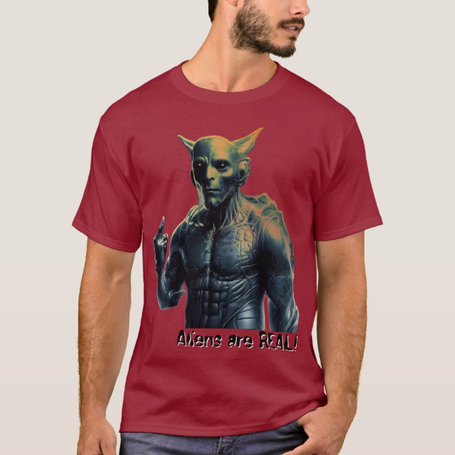 Camiseta Aliens are REAL! (Anverso)