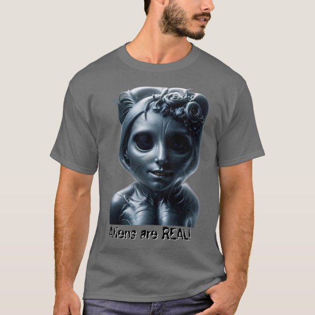 Camiseta Aliens are REAL! (Anverso)