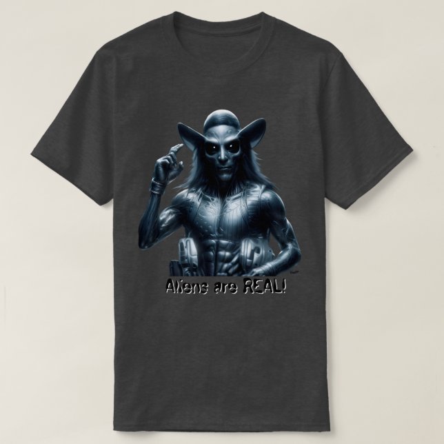 Camiseta Aliens are REAL! (Diseño del anverso)