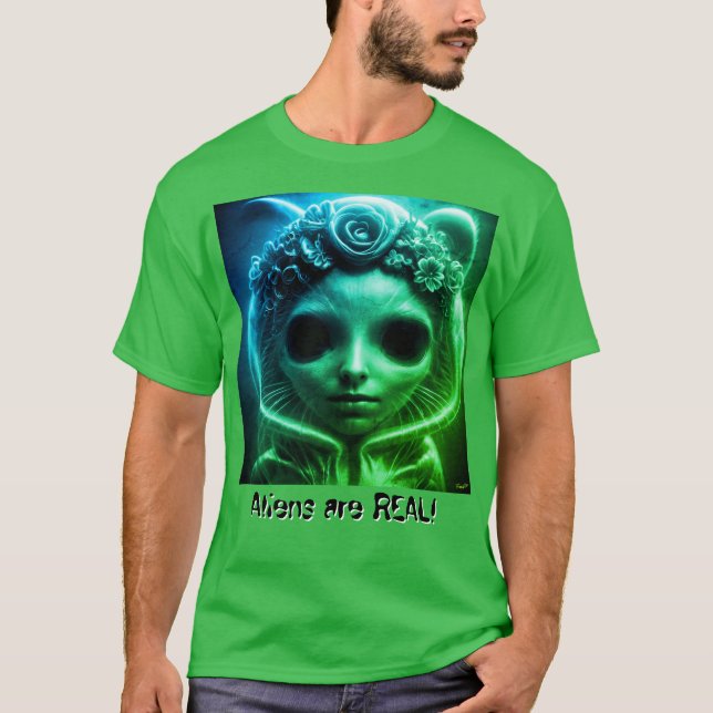 Camiseta Aliens are REAL! (Anverso)