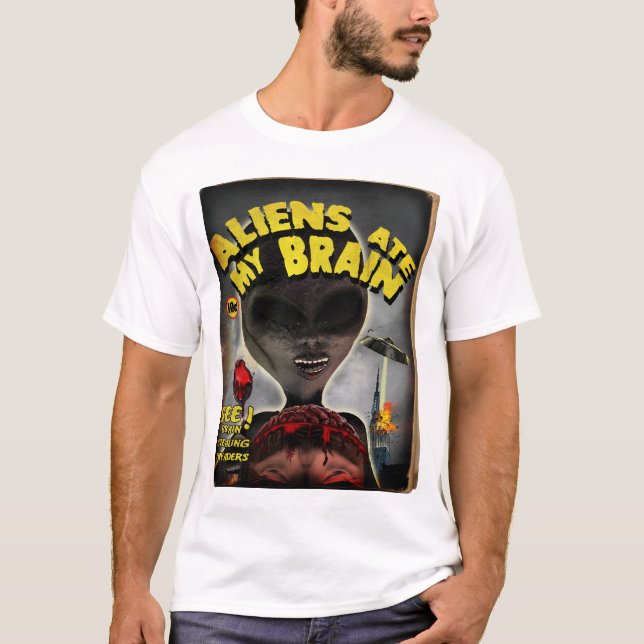 Camiseta Aliens Ate My Brap Pulp Cover Style (Anverso)