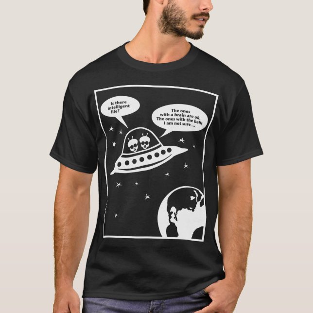 Camiseta Aliens Auf Der Suche Nach Intelligentem Leben (Ge) (Anverso)