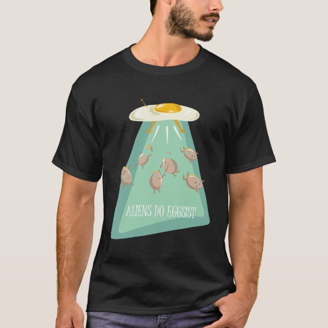 Camiseta Aliens Do Eggsist  Alien Ship  Kids Boys Girls (Anverso)