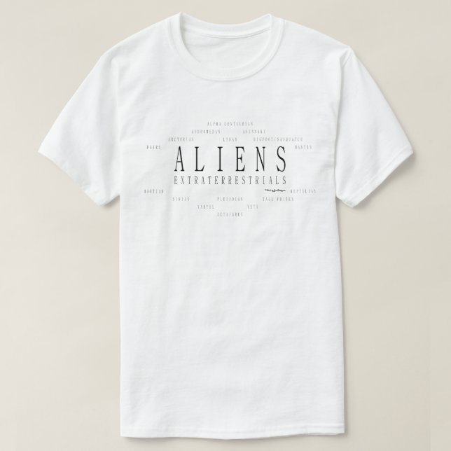 Camiseta Aliens Extraterrestres (Diseño del anverso)