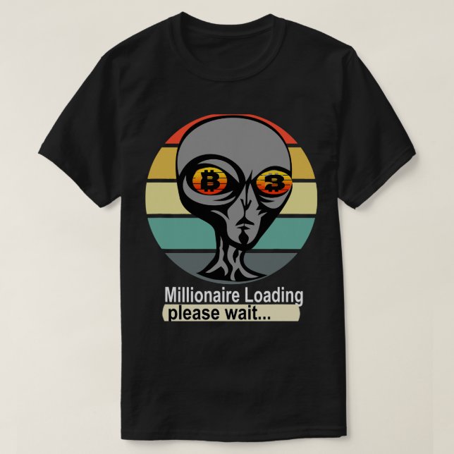 Camiseta Aliens Head Cryptocurrency Trader Futuros Funny Bi (Diseño del anverso)
