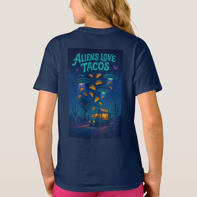 Camiseta Aliens Love Tacos (Reverso)