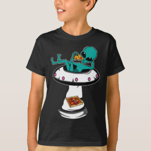 Camiseta Aliens Pizza Foodie o Food Lover