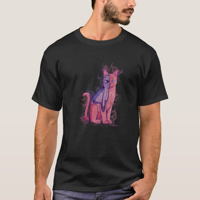 Camiseta Aliente de gato de espacio de salpicadura de agua (Anverso)