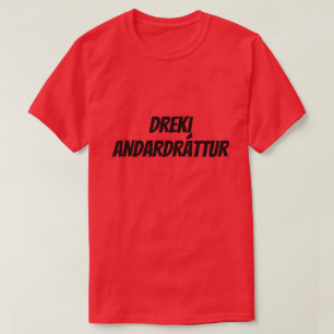 Camiseta aliento de dragón en rojo islandés (dreki andardrá