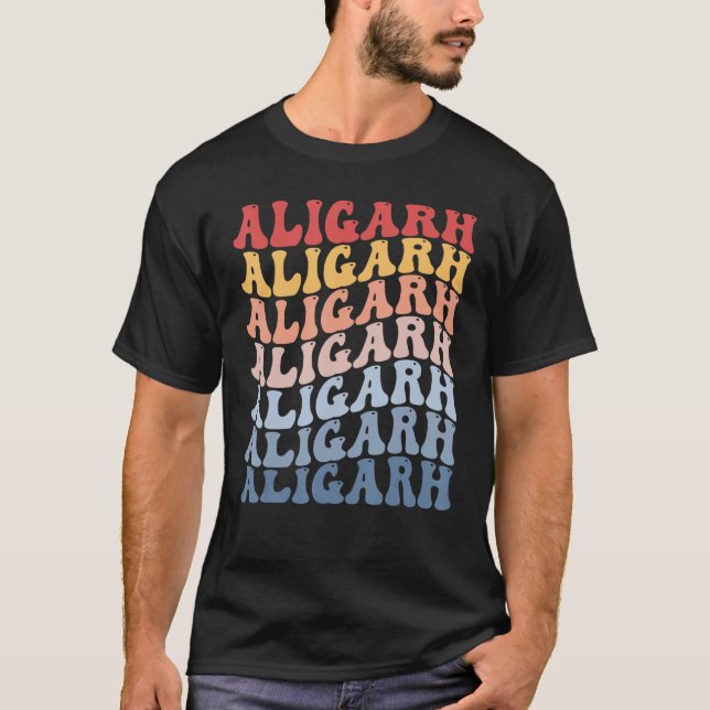 Camiseta Aligarh City Groovy Retro (Anverso)