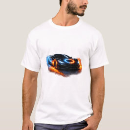 Camiseta Alimenta el Coche Deportivo Neon de Fuego